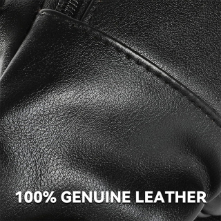 Black Leather Fanny Pack for Men & Women, Fashionable Multi-Pockets Waist Belt Bag for Travel Sports Hiking Cycling Fishing Running