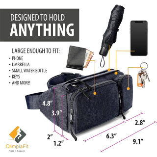 Fanny Pack For Women & Men Waist Bag - Hiking Travel Camp Running - Headphone Hole, Money Belt