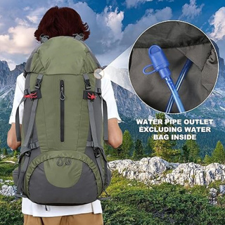 Lightweight Durable Large Camping Backpack with Rain Cover Outdoor Sport Backpacking Daypack with Shoe Compartment for Travel Climbing