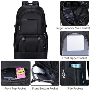 65L Hiking Backpack Expandable Travel Hiking Daypacks, Waterproof Large Camping Backpack for Men Women, Foldable Lightweight Outdoor Sport Backpacking