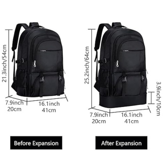 65L Hiking Backpack Expandable Travel Hiking Daypacks, Waterproof Large Camping Backpack for Men Women, Foldable Lightweight Outdoor Sport Backpacking