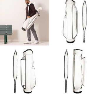 Golf Bag Lightweight Travel Carry Sunday Golf Bag with Cushioned Shoulder Strap for Driving Range Practice Easy Transport - for Beginners,