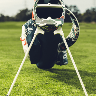 Golf Bags with Stand, 14 Way Top Divider Golf Club Bag with 7 Pockets, Cooler Pouch and Rain Hood, Dual Shoulder Straps,