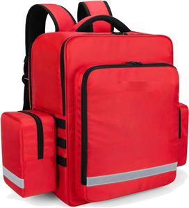 Emergency Medical Backpack Empty, EMT Camping Molle Bag with Detachable Side Pocket