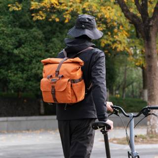 Bolso delantero de tela pequeño para coche, estilo retro, plegable, para manillar de bicicleta, ideal para desplazamientos urbanos en bicicleta.