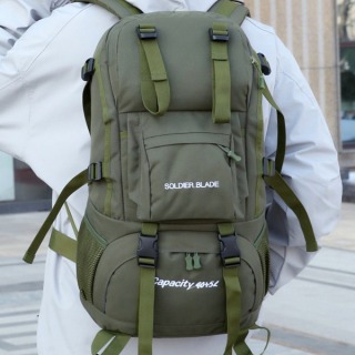 Outdoor mountaineering backpack, hiking, cycling, training, camping backpack, 45L large capacity, splash-proof Water travel bag