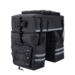 Three-in-one bicycle pannier bag, mountain bike pannier bag, large capacity, long-distance travel, waterproof rack bag