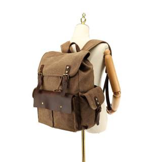 New wear-resistant canvas backpack Retro backpack