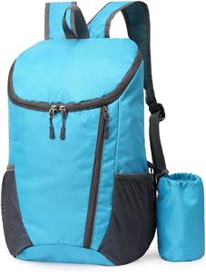 Hiking Backpack, Waterproof and Wear-resistant Lightweight Backpack Packable,Outdoor Travel Camping Daypack Foldable-LAKE BLUE