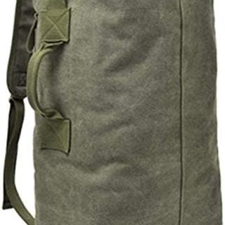Military Duffel Bag Top Load Double Strap Canvas Backpack Army Travel Big Size,Large Capacity Travel Climbing Bag