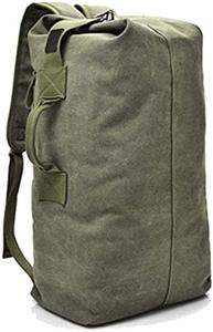 Military Duffel Bag Top Load Double Strap Canvas Backpack Army Travel Big Size,Large Capacity Travel Climbing Bag