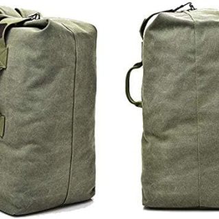 Military Duffel Bag Top Load Double Strap Canvas Backpack Army Travel Big Size,Large Capacity Travel Climbing Bag