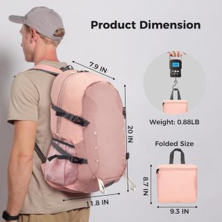 Hiking Backpack,40L Travel Backpacks for Men Women,Water Resistant Ultra Lightweight Foldable Packable Camping Daypack