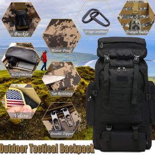 70L Hiking Backpack for Men, Waterproof Lightweight Camping Backpack, Military Rucksack with Molle, 3-Day Assault Pack for Travel, Climbing,