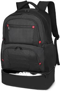 Gym Backpack for Men, Waterproof Sports Backpack With Shoe Compartment Lightweight Workout Trainning Backpack Casual Travel Daypack-Black