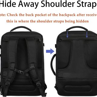 Expandable Business Backpacks, Waterproof Hiking Daypack for Outdoor Sports Rucksack Casual Daypack, Travel Essential, Black