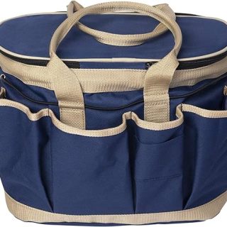 Equestrian Deluxe Grooming Bag Perfectly Designed Easy Access Multi Pocket Zipper Top Closure Double Handles Shoulder Strap Exterior Pockets