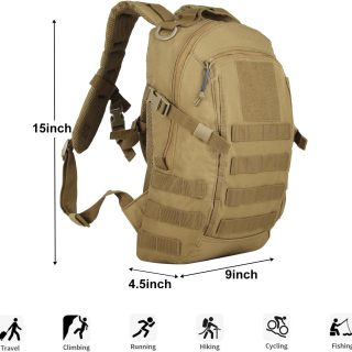 Small Tactical Backpack Military Daypack 12L Molle Bag Rucksack Army Daypack