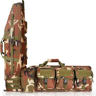 Soft Gun Bag Tactical Backpack with Removable Dividers for Hunting Shooting Range, MOLLE System Multiple Magazine Pouches & Accessory Bags