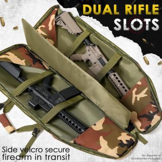 Soft Gun Bag Tactical Backpack with Removable Dividers for Hunting Shooting Range, MOLLE System Multiple Magazine Pouches & Accessory Bags