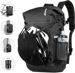 Bike Pannier Bag Backpack Multifunctional Bicycle Bag Cycling Bicycle Rear Seat Trunk Pack Bag Bike Saddle Bag Backseat Pack Bag with Helmet