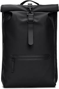Rolltop Rucksack -Backpack - Waterproof Backpack for Women and Men - Rucksack for Travel and Work (Black)