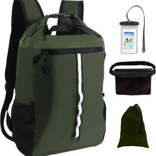 Dry Bag Backpack,20L Dry bags Waterproof Kayaking with Waist Pouch and Phone Case,Waterproof Backpack Marine dry bag