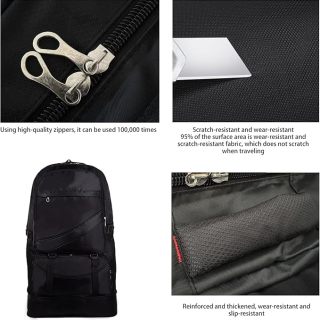 Mochila de senderismo de 65 l, mochila táctica grande para mujer y hombre, mochila de viaje ligera, mochila para portátil, para escalada, camping, deportes al aire libre.