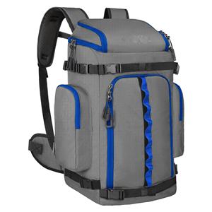 حقيبة ظهر متينة للسفر بسعة 60 لترًا، مصنوعة من النايلون 1680D المقاوم للماء، حقيبة أحذية للتزلج على الجليد والتزلج على الجليد مع خوذة