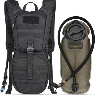 Tactical Molle Hydration Pack Backpack with 3L TPU Water Bladder, Military Daypack for Cycling,