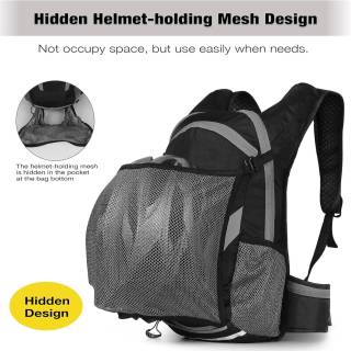 Mochila para ciclismo: mochila ligera resistente al agua para ciclismo y desplazamientos diarios en bicicleta con soporte de malla para casco.
