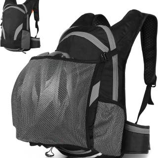 Bicycle Cycling Backpack - Water Resistant Biking and Bike Commuter Lightweight Backpack with Helmet Mesh Holde