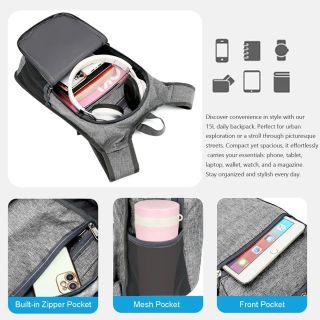 حقيبة ظهر صغيرة للمشي لمسافات طويلة بسعة 15 لترًا، خفيفة الوزن وقابلة للطي والتعبئة وحقيبة ظهر يومية غير رسمية للاستخدام في الهواء الطلق