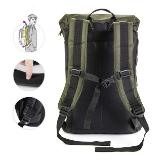 حقيبة تسلق الجبال ذات الخيط المزدوج المقاومة للتآكل بسعة كبيرة للمشي لمسافات طويلة والتخييم في الهواء الطلق متعددة الوظائف برباط