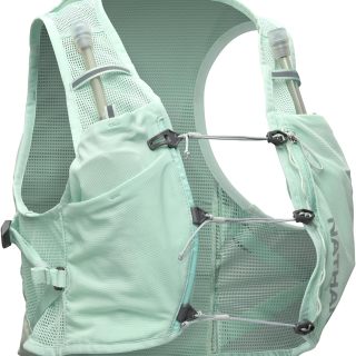 سترة ترطيب نسائية - شبكة خفيفة الوزن، قابلة للتنفس، قارورتان سعة 14 أونصة، مثانة سعة 2 لتر، سترة عاكسة.