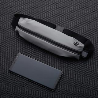 Cinturón para correr SILM con bolsillo elástico, resistente al agua y reflectante para mujeres y hombres: bolsa esencial para correr.