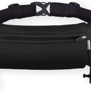 Cinturón para correr con botellas de agua para hombre y mujer: 2 botellas de agua para correr de 8 oz y flujo rápido, diseño patentado antirrebote.