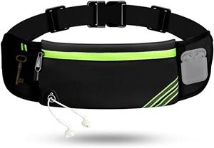 iPhone用バウンスフリーポーチ付きランニングベルト。ランニング、ウォーキング、サイクリング、ジムでのワークアウトに最適。