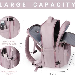 Travel Laptops Backpack for Women Men, Casual Work Bag 17inch Backpack Airline Approved Backpack for Hiking Business