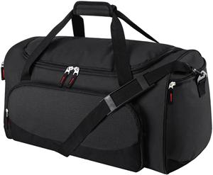 Gym Bag for Men - 55L Black Durable Large Duffle Bag for Travel, Workout, Fitness & Sport