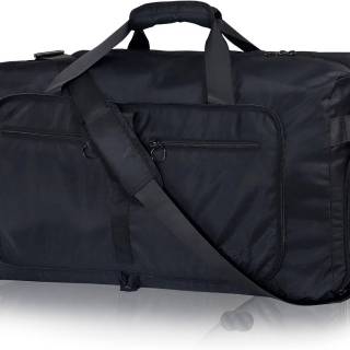 65L Duffle Bag with Shoes Compartment, Foldable Travel Duffel Bags for Men Women,