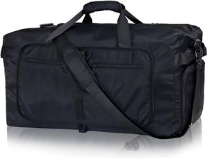 65L Duffle Bag with Shoes Compartment, Foldable Travel Duffel Bags for Men Women,