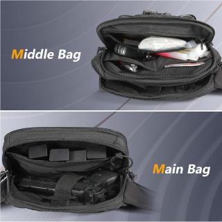 Tactical Fanny Pack for Concealed Carry Sling Bag CCW Crossbody Waist Bag for Men&Women EDC Gear with Adjustable Strap&Touch Screen