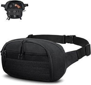 Tactical Fanny Pack for Men Women,Multifunctional Crossbody Bag with Elastic Band Holder