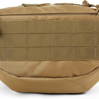 Tactical Fanny Pack Military Waist Bag Pack with USA Flag Patch Utility Hip Pack with Adjustable Strap for Outdoors