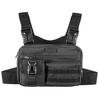 Tactical Inspired Sports Utility Chest Pack. Chest Bag For Men With Built-In Phone Holder.
