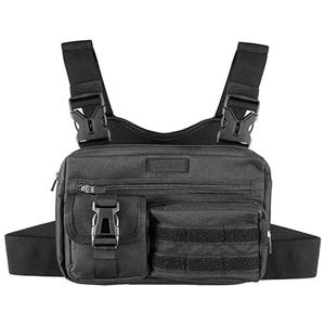 Tactical Inspired Sports Utility Chest Pack. Chest Bag For Men With Built-In Phone Holder.