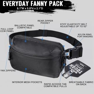 Fanny Packs, Adjustable Waist Pack with Pistol Holder, Concealed Carry Bag for Women and Men