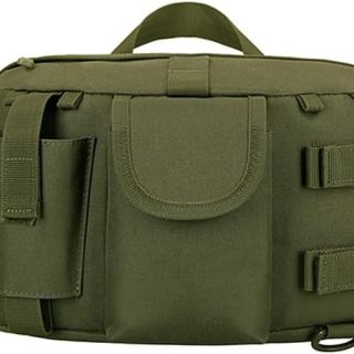 Tactical Waist Pack Bag With 2-Water Bottle Pocket Holder Military Fanny Packs Waterproof Hip Belt Bag