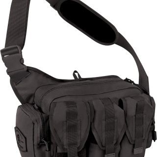 حقيبة كتف تكتيكية مع تنظيم تخزين متعدد الاستخدامات